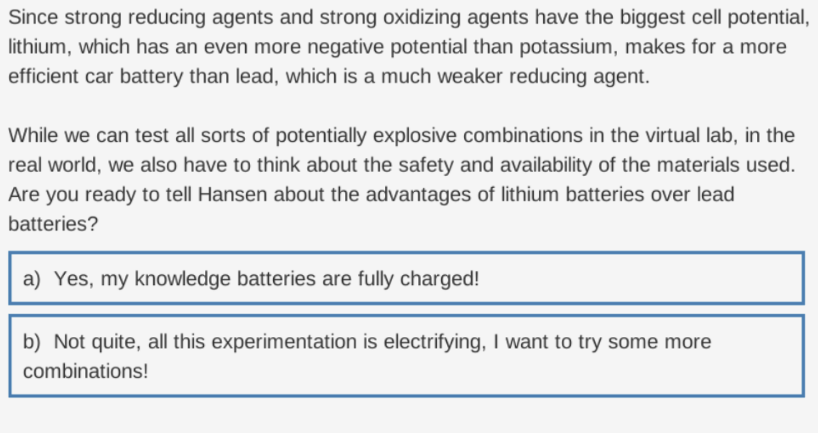 answer this Since strong reducing agents and