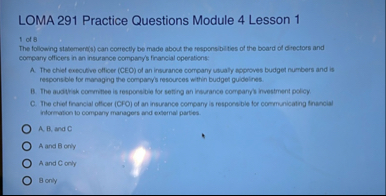 LOMA 2 9 1 Practice Questions Module 4 Lesson 1 1