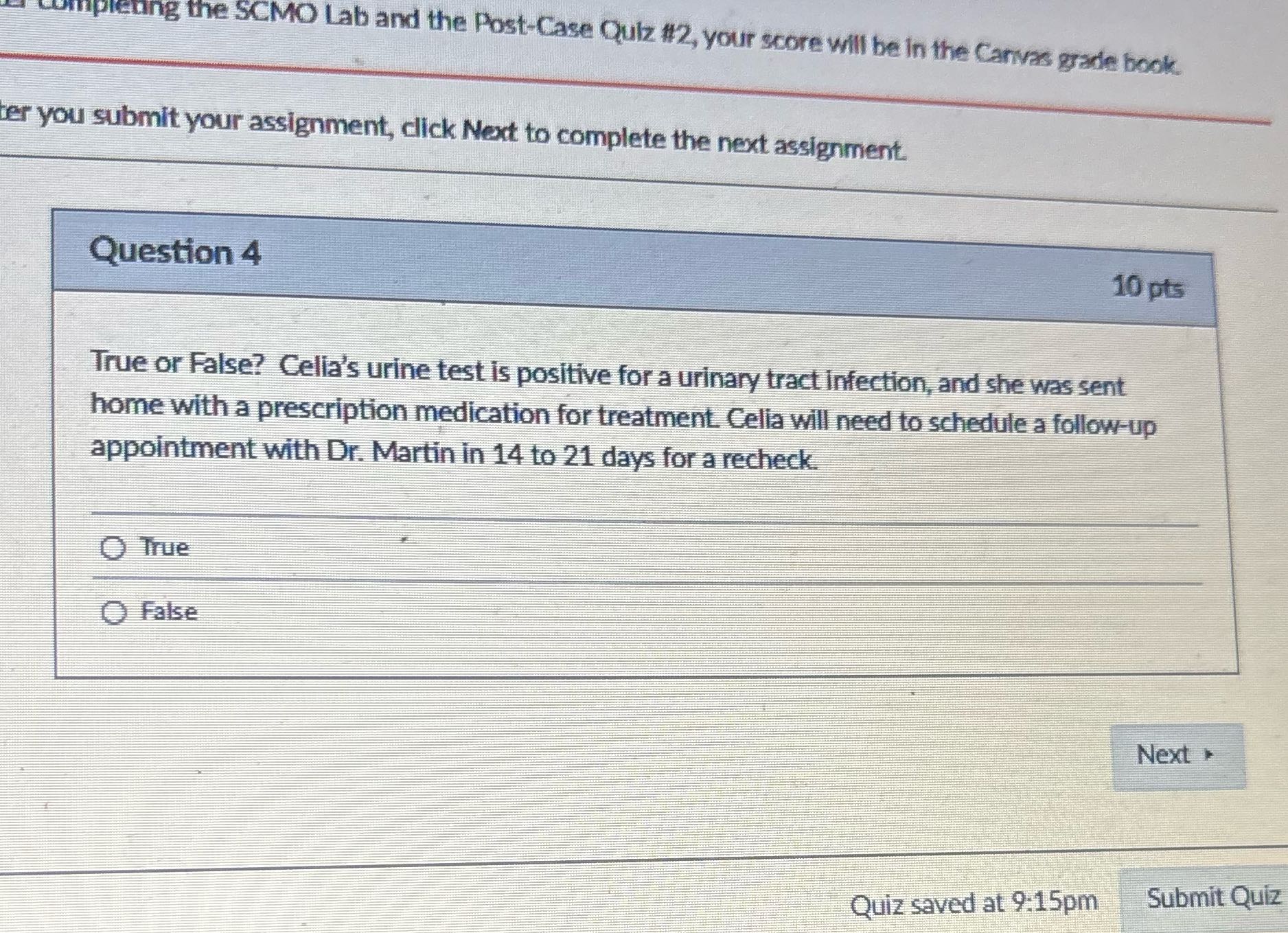 Answer for me ipleting the SCMO Lab and the