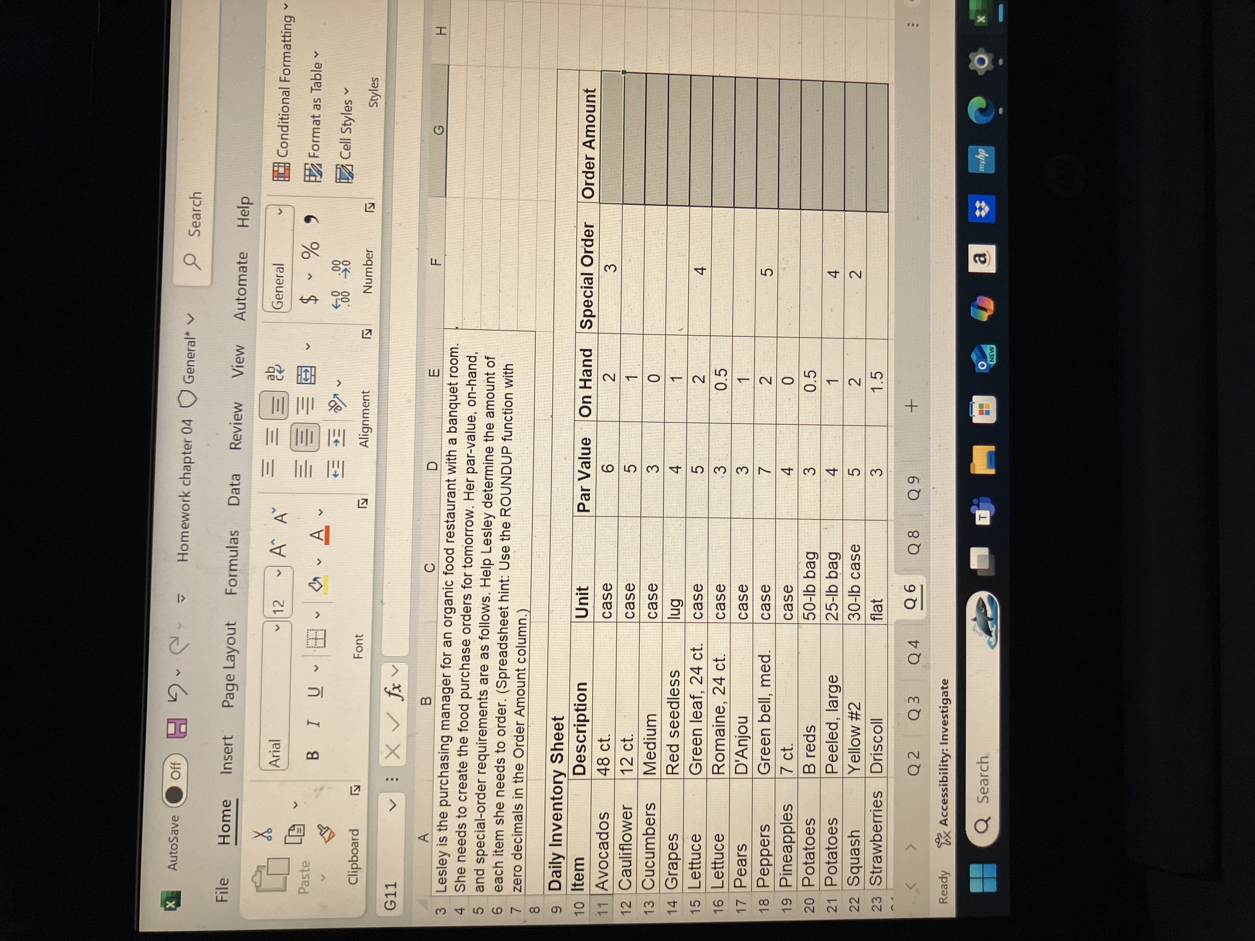 Answer this X AutoSave Off H . Homework chapter