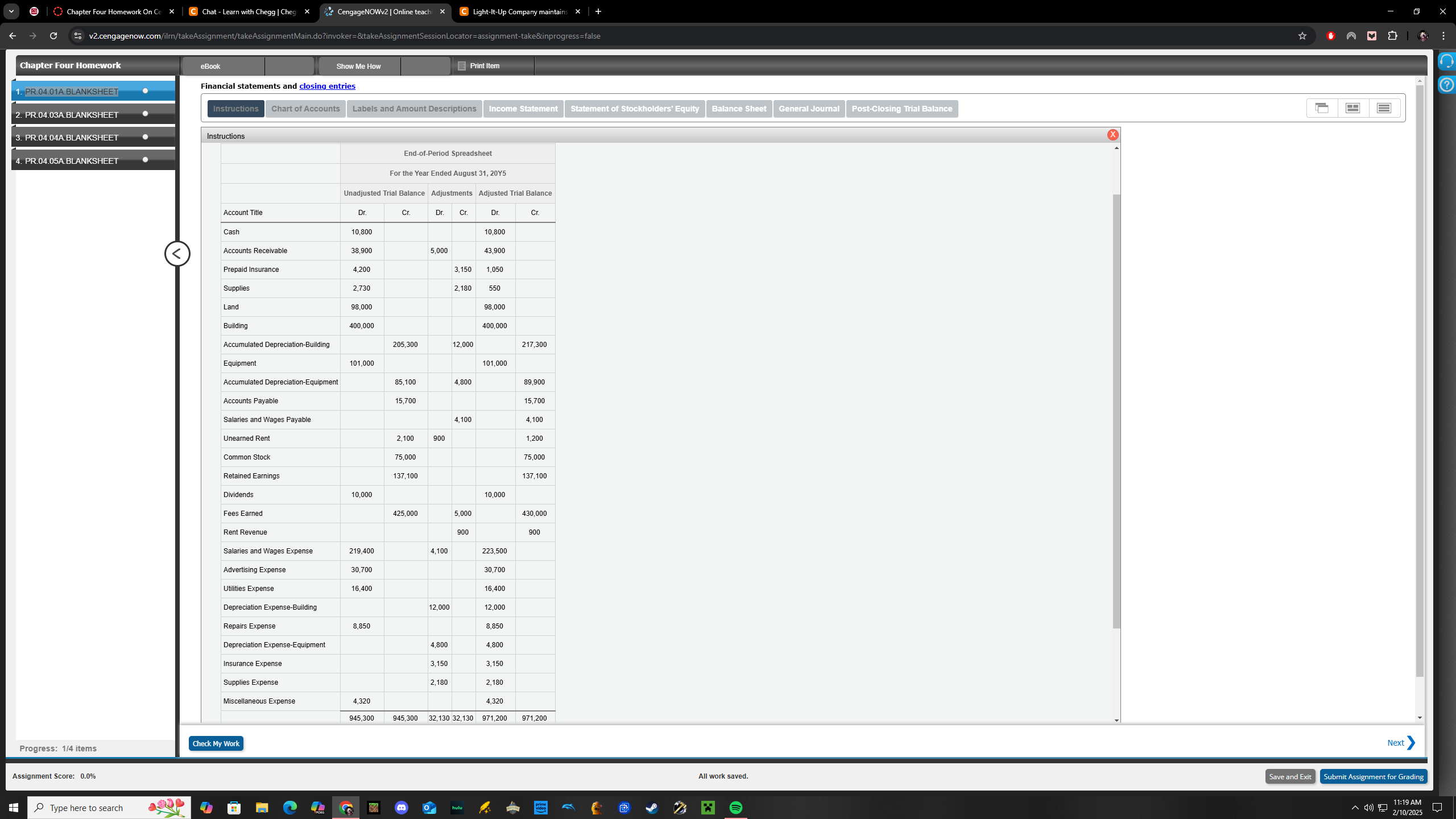 | Chapter Four Homework On Ce x Chat - Learn with