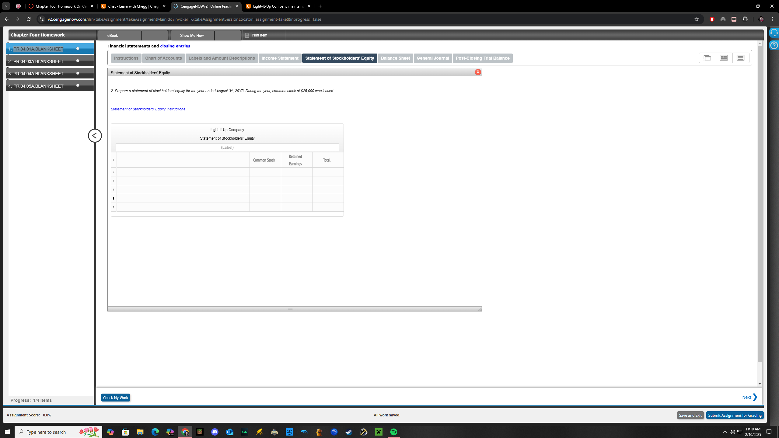 | Chapter Four Homework On Ce x Chat - Learn with