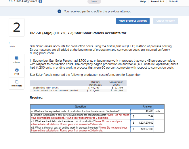c1 and c2 needs confirmation on correction Ch 7