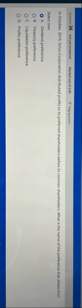 Querion 2 6 Not yet annwered Marked out of 3 . 0