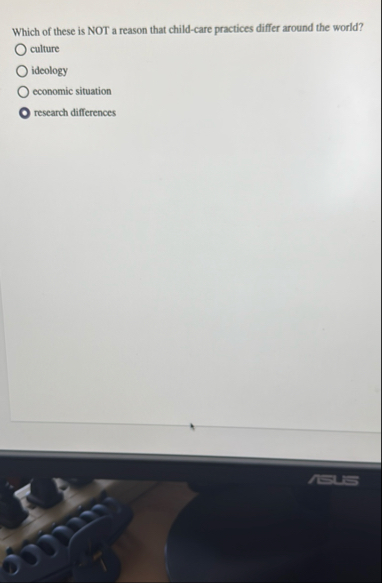 Which of these is NOT a reason that child - care