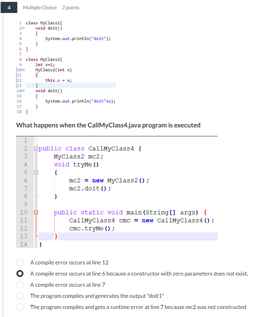 answer this please 4 Multiple Choice 2 points 1