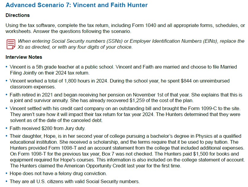 Advanced Scenario 7: Test Questions Vincent and