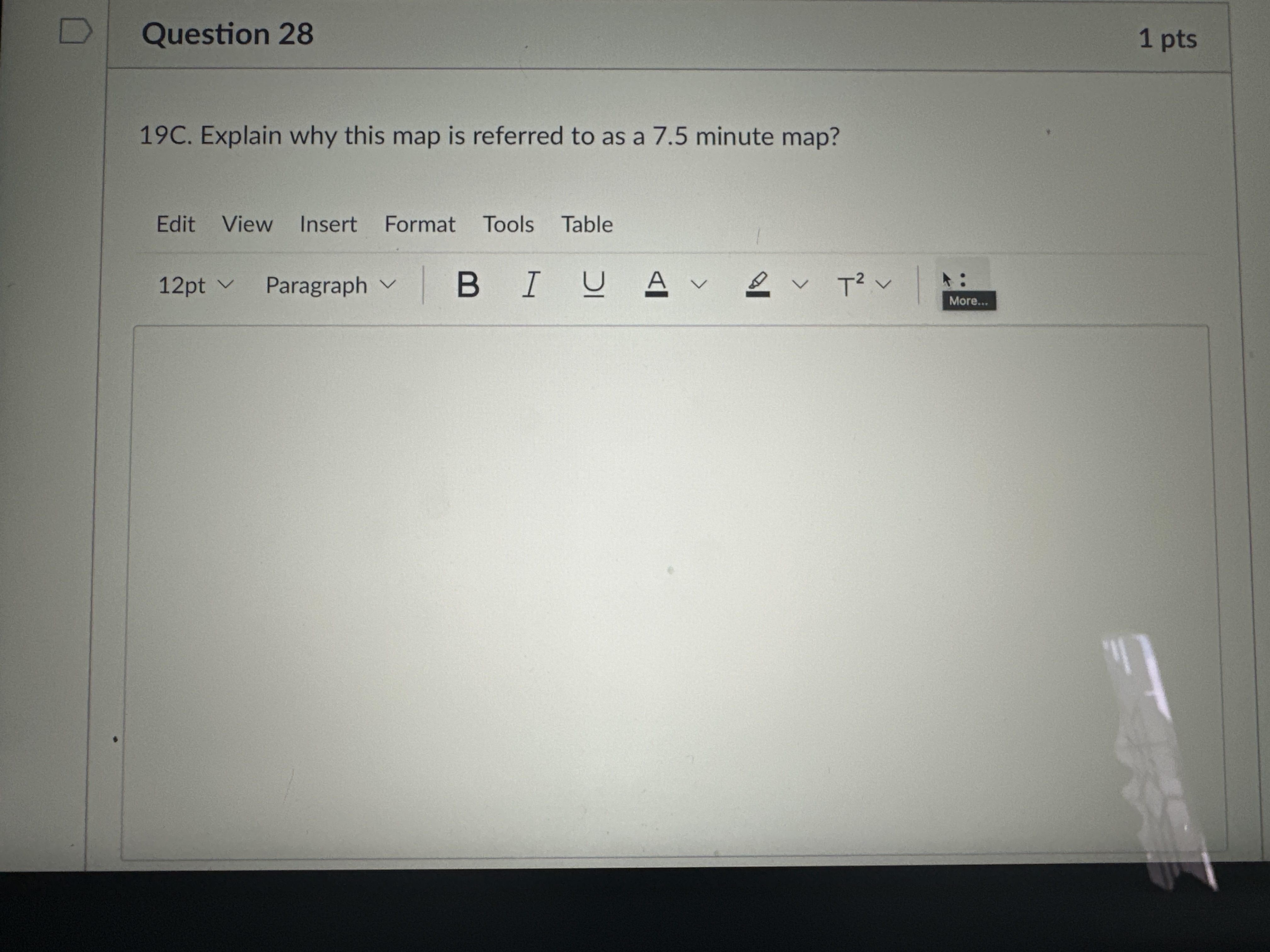 Answer this one D Question 28 1 pts 19C. Explain