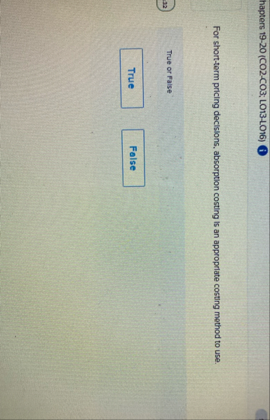 hapters 1 9 - 2 0 ( CO 2 - CO 3 ; LO 1 3 - LO 1 6