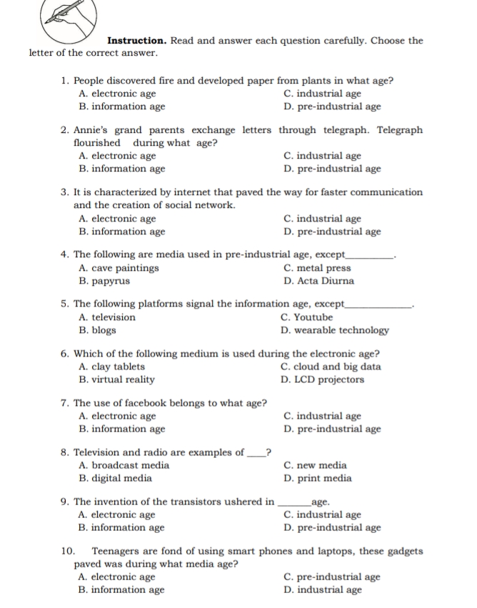 Answer it x Instruction. Read and answer each