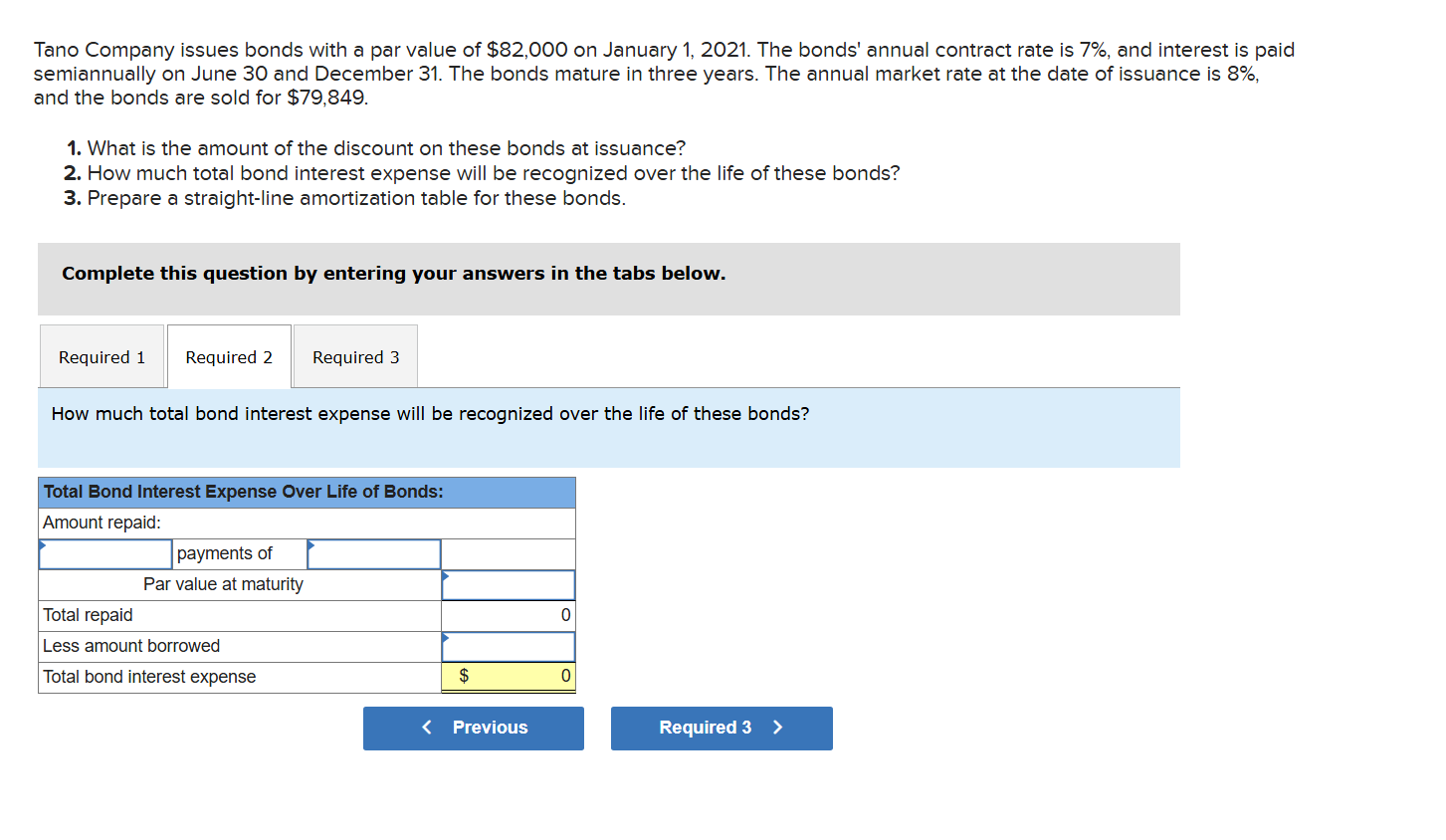 How much total bond interest expense will be