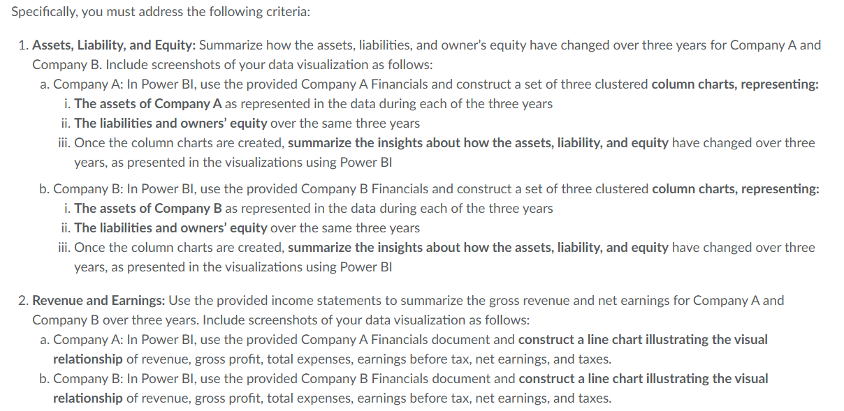 Specifically, you must address the following