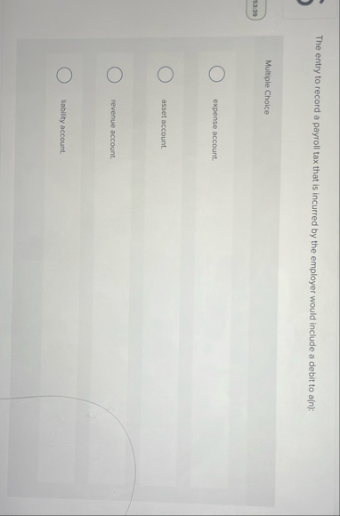 The entry to record a payroll tax that is