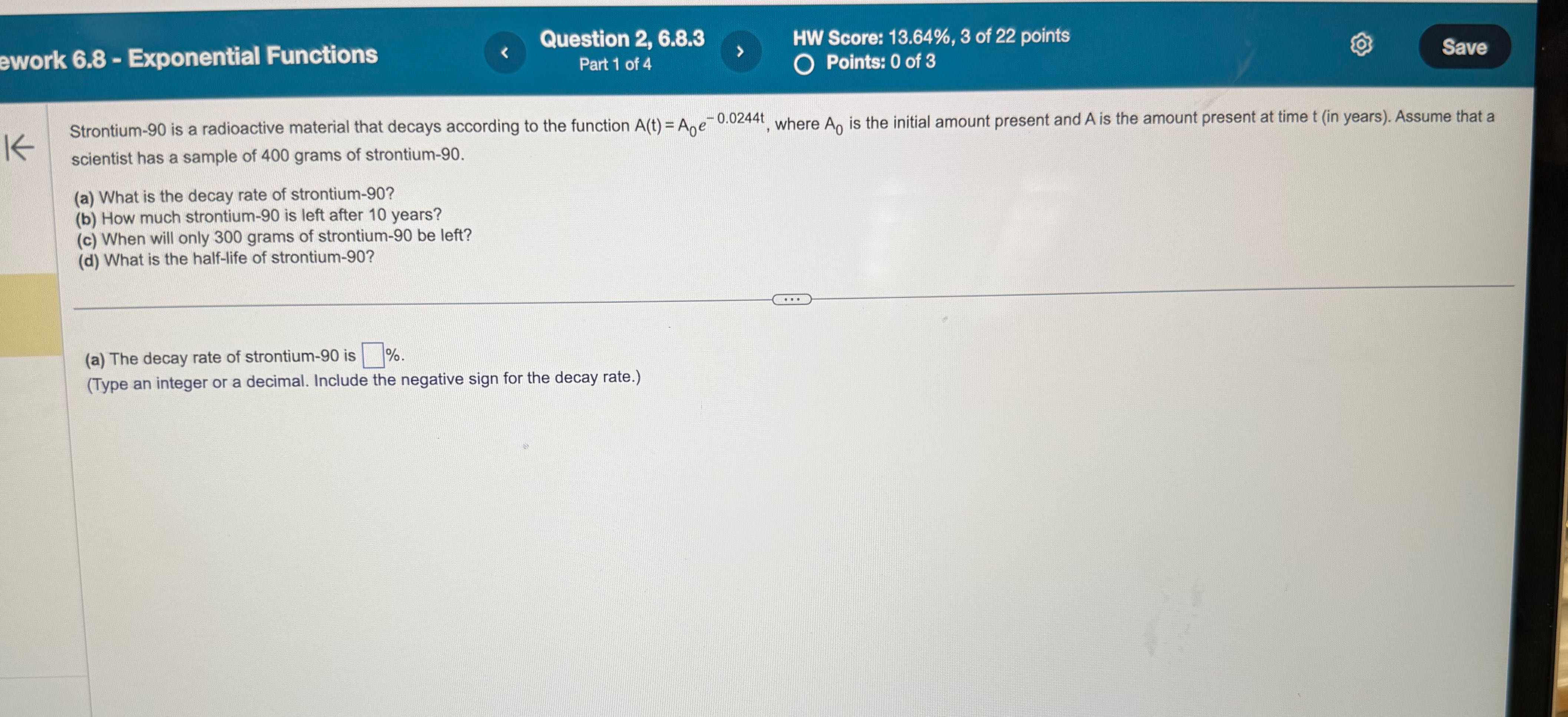 a-d ework 6.8 - Exponential Functions Question 2,