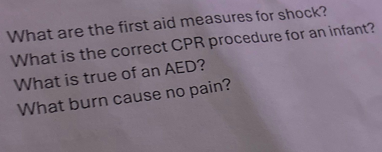 Answer for me What are the first aid measures for