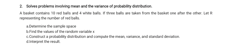 Answer this 2. Solves problems involving mean and