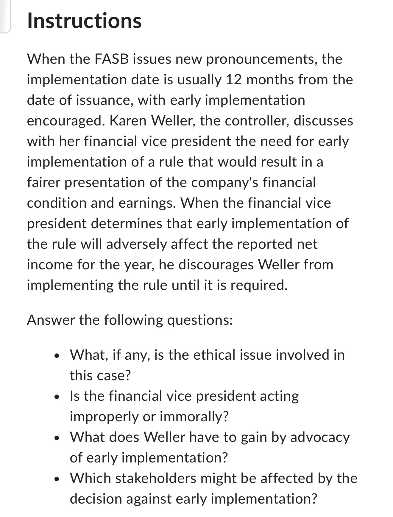 Instructions When the FASB issues new