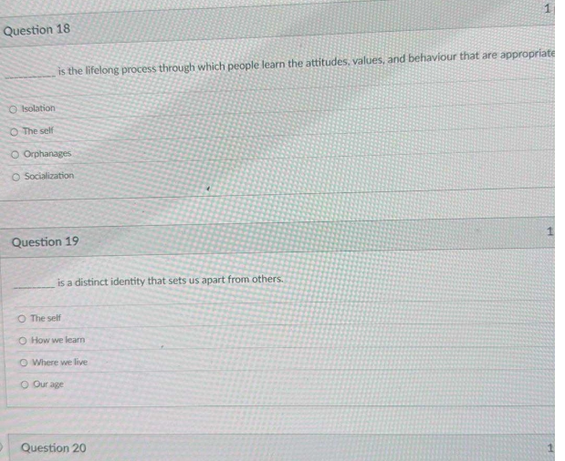 ad Question 18 is the lifelong process through