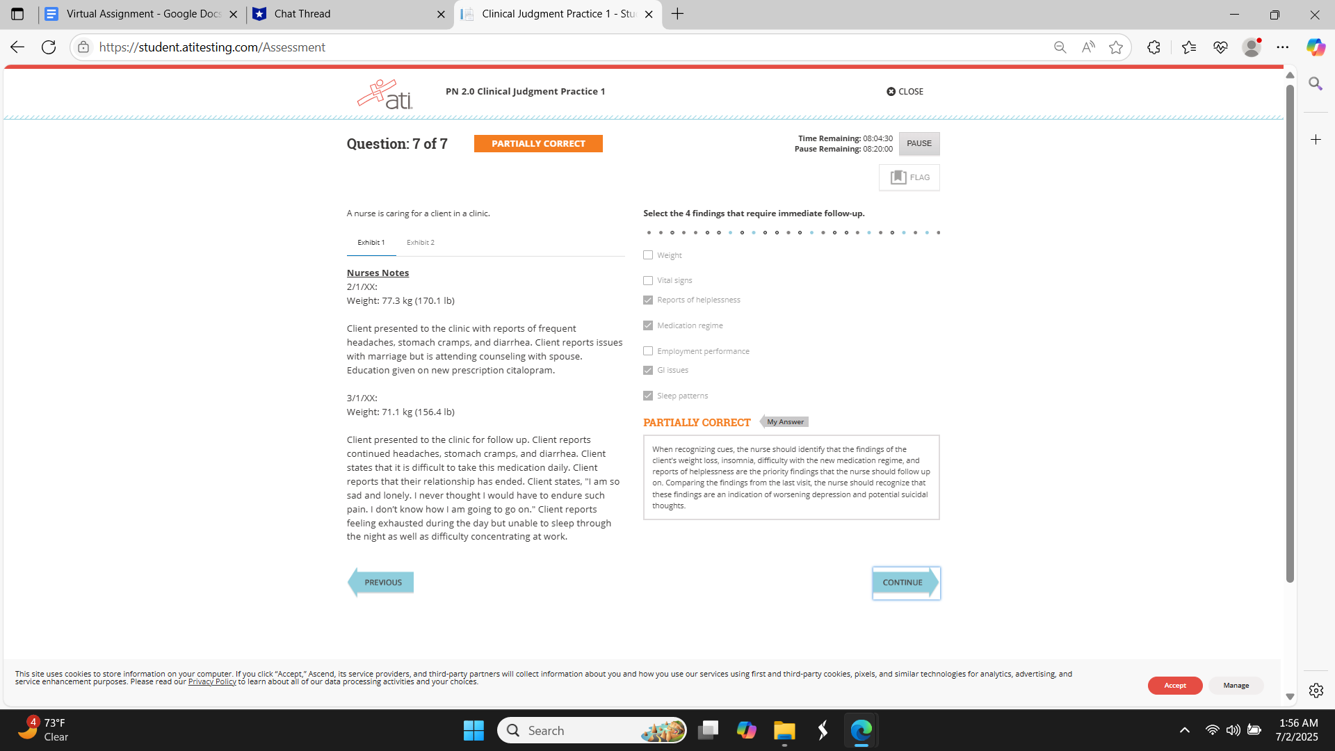 Answer this? Virtual Assignment - Google Docs X