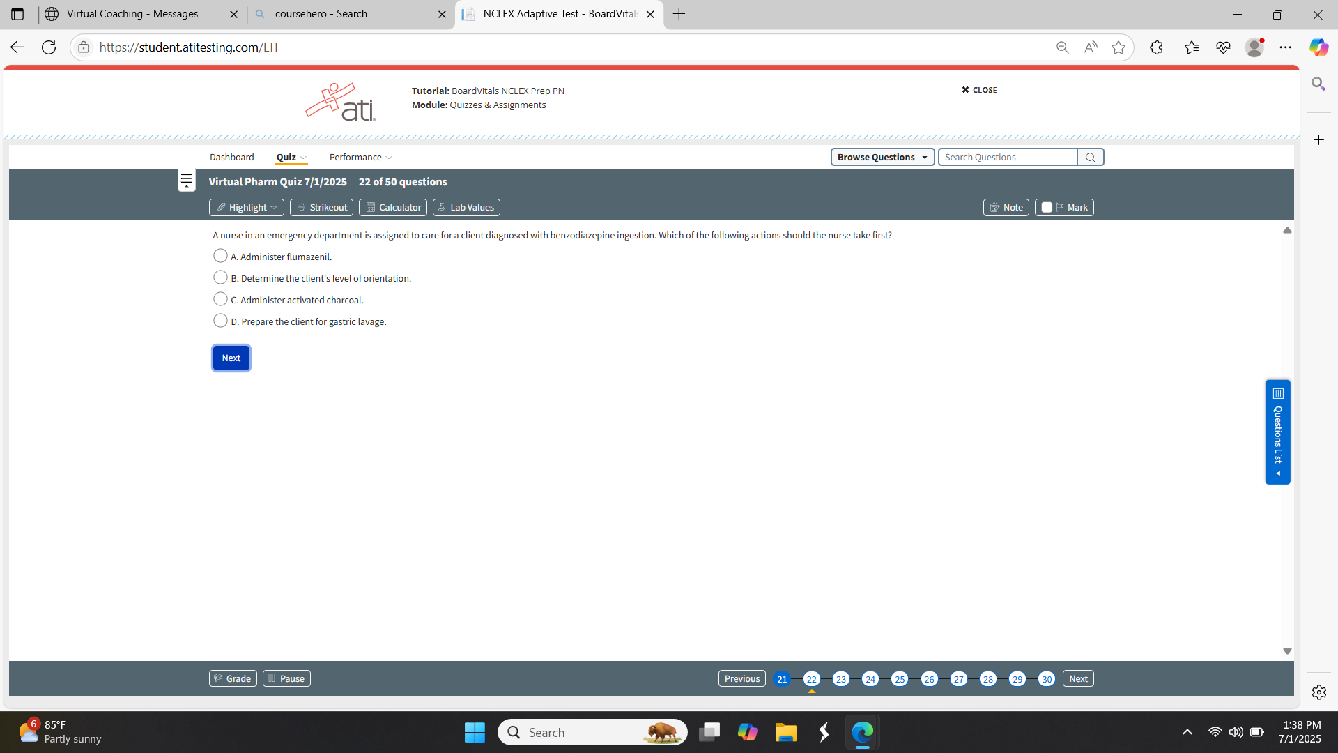 Answer this? Virtual Coaching - Messages x Q