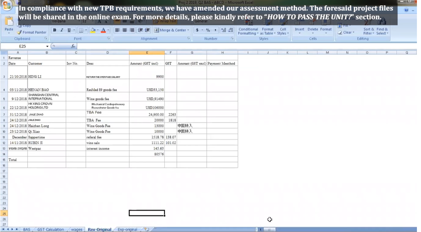 Proj 2 2019, Q2 BAS - ABCD - Microsoft Excel In