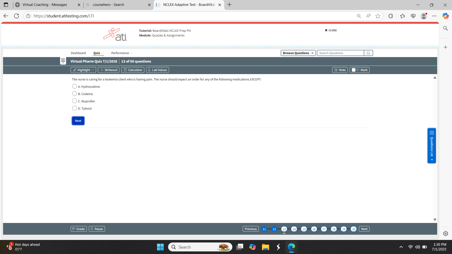 Answer this? Virtual Coaching - Messages x Q