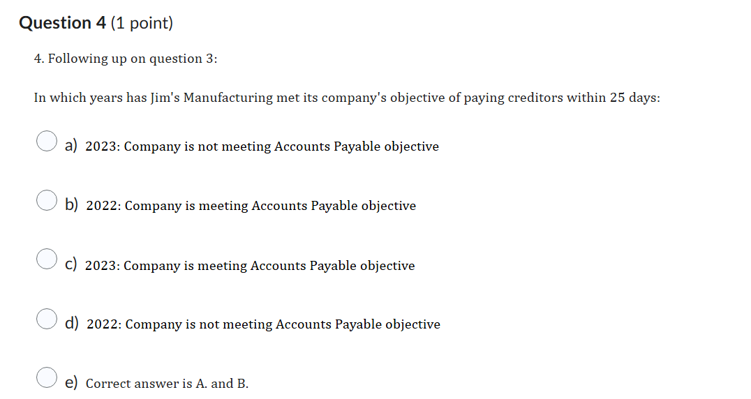 answer key please Question 4 (1 point) 4.