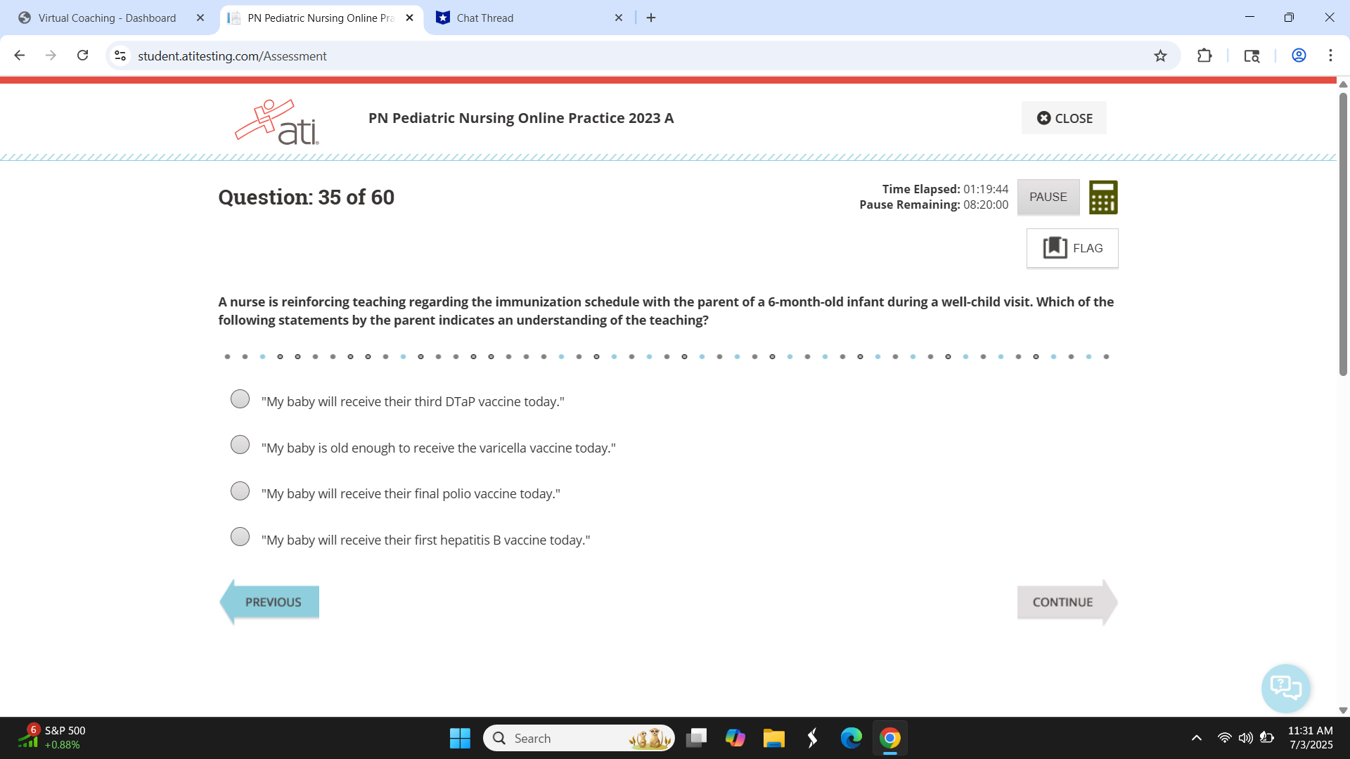 Answer this? Virtual Coaching - Dashboard X PN