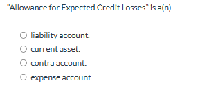 ANSWER \"Allowance for Expected Credit Losses\"