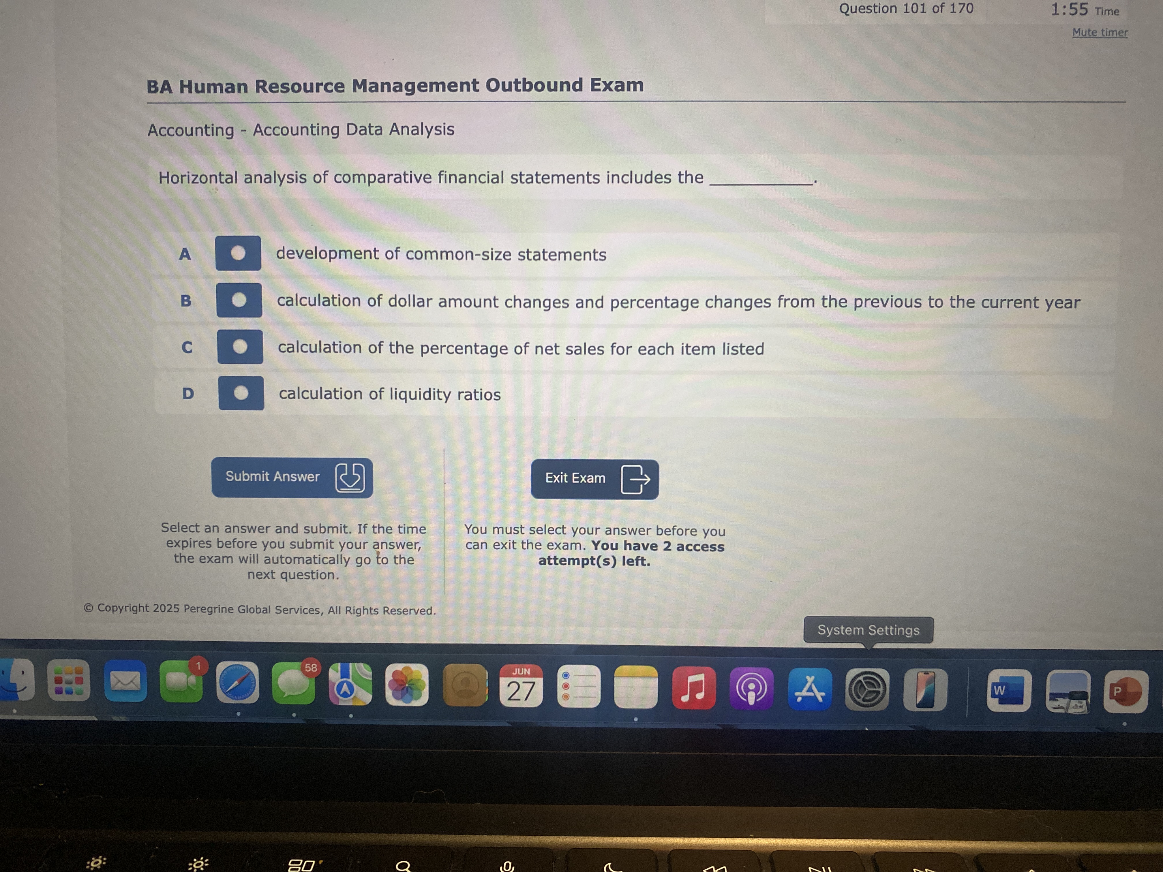 Question 101 of 170 1:55 Time Mute timer BA Human