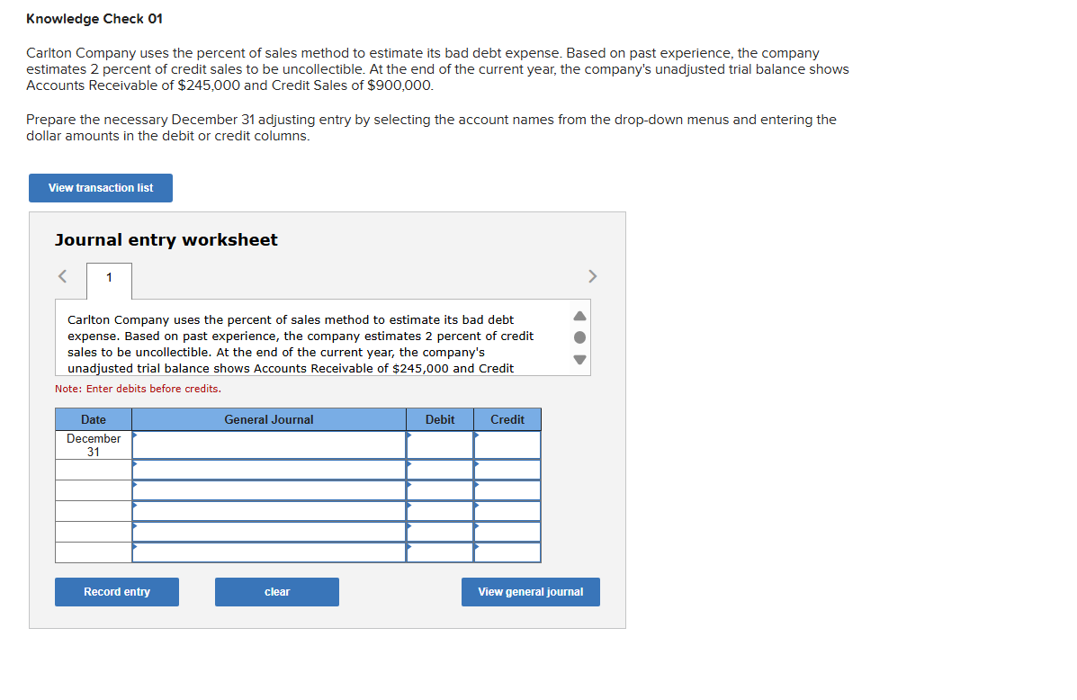 Prepare the necessary December 31 adjusting entry