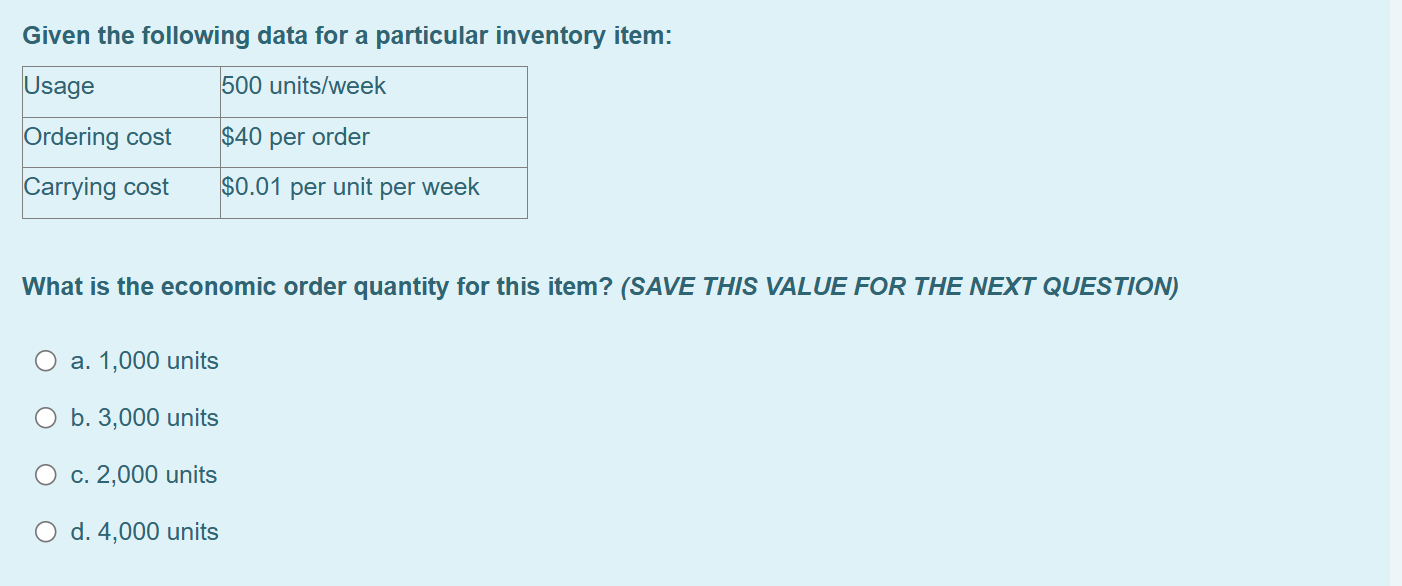 answer this Given the following data for a