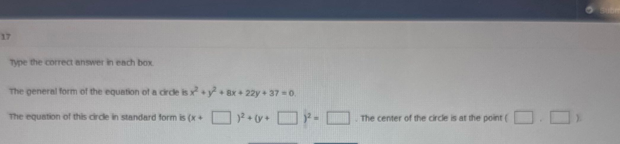 Answer this Subm 17 Type the correct answer in