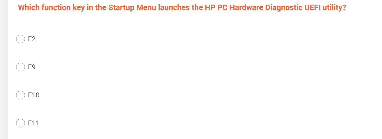 answer this Which function key in the Startup
