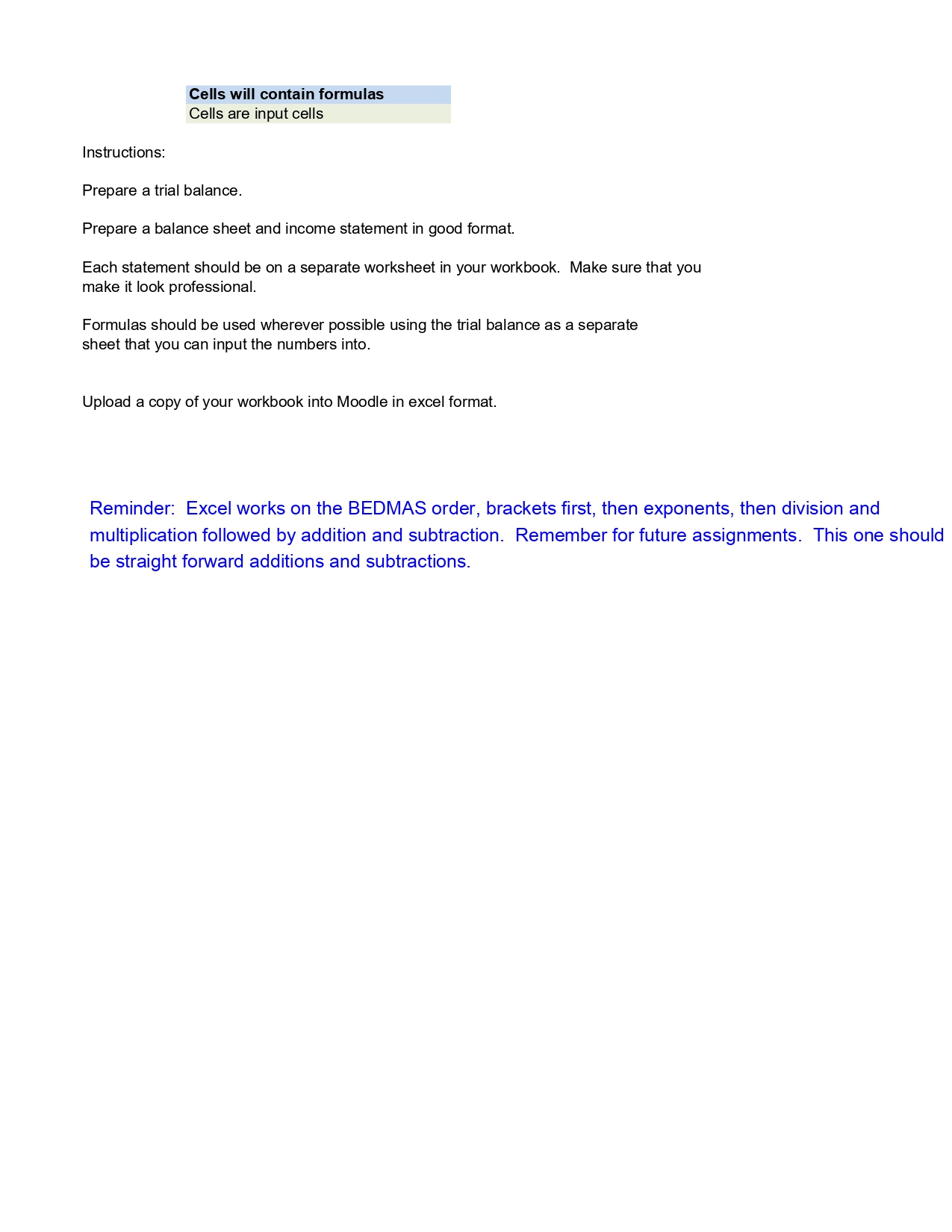 give me the excel sheet and all formulas linked