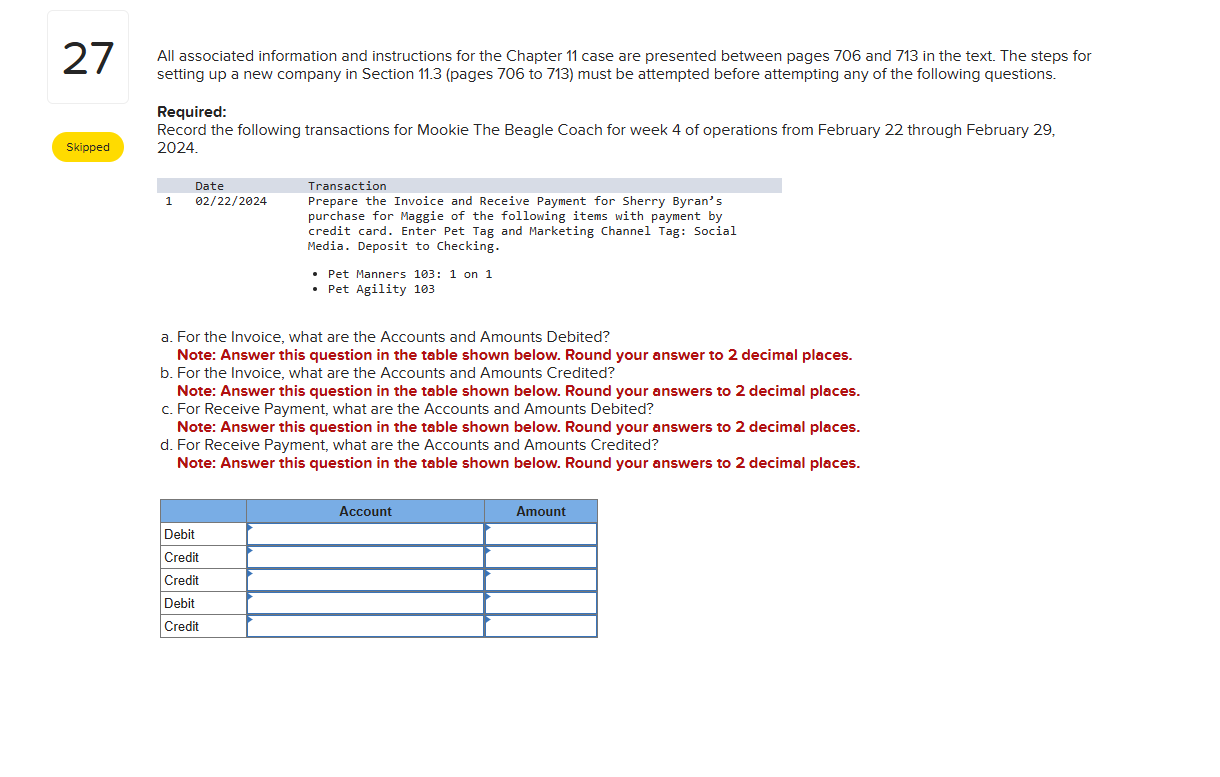 2/ Skipped All associated information and