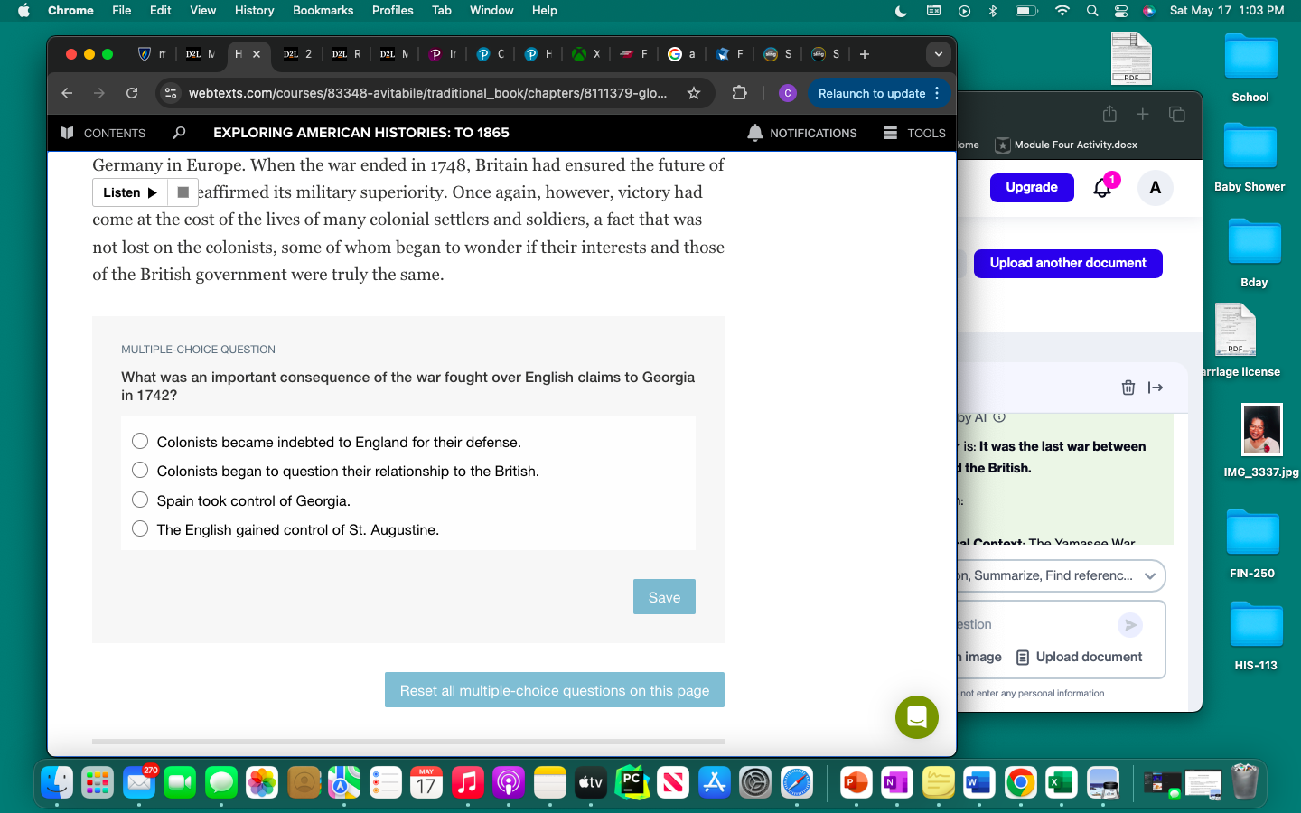 answer this Chrome File Edit View History