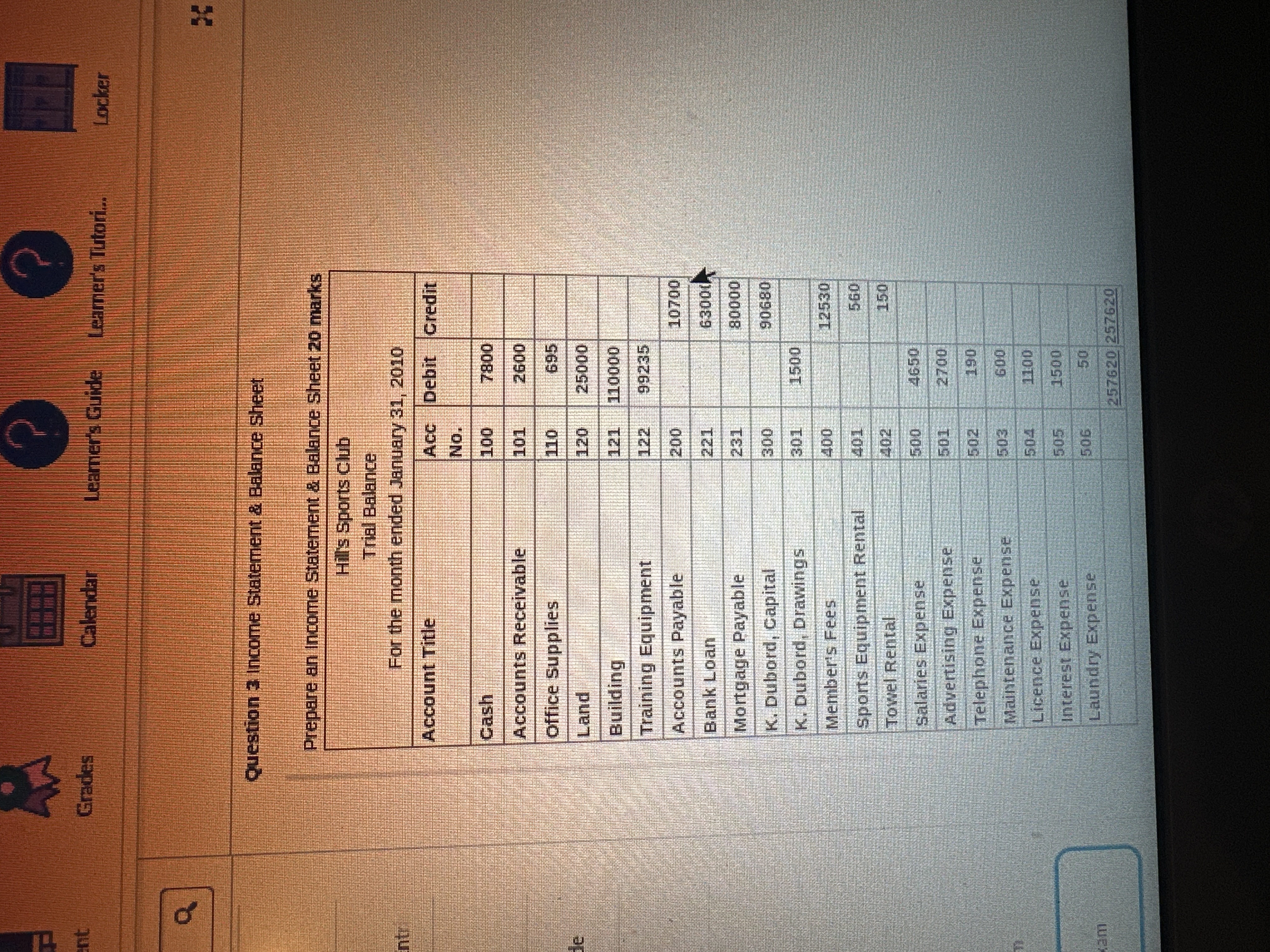 Please prepare a correct income statement and