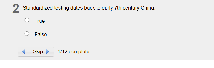 answer this 2 Standardized testing dates back to