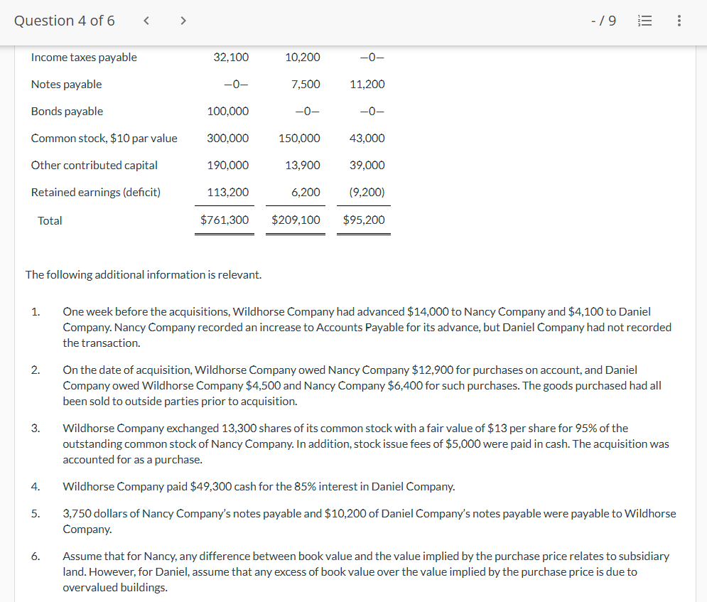 Question 4 of 6 <  style=