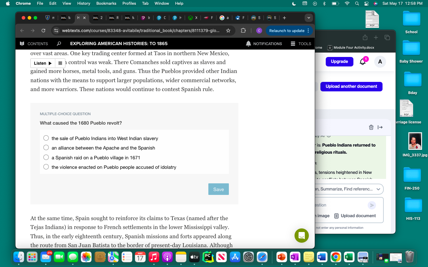answer this Chrome File Edit View History