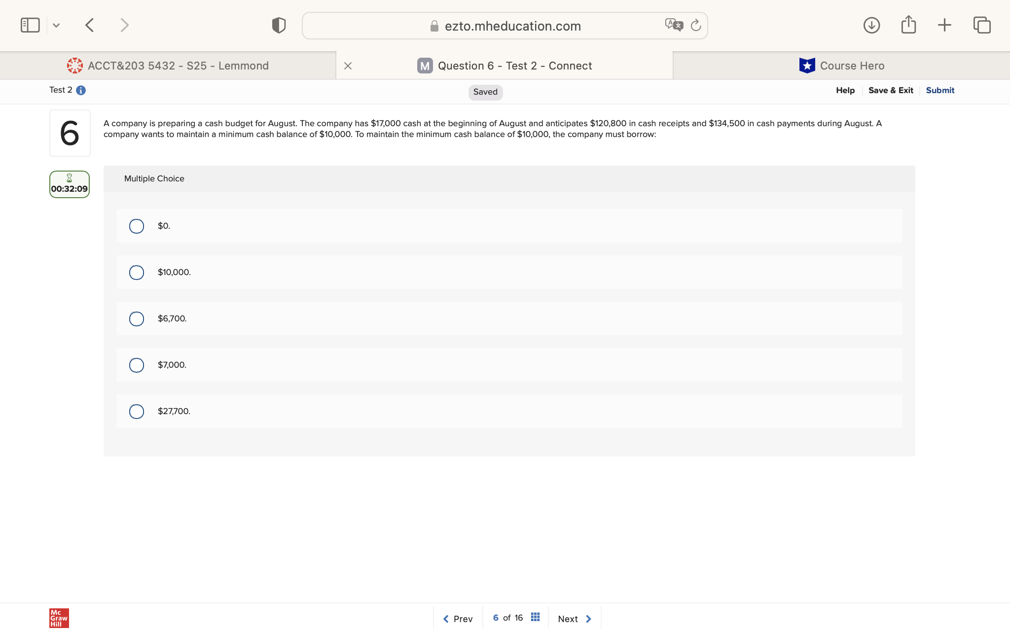 ezto.mheducation.com A& C + G ACCT&203 5432 - $25
