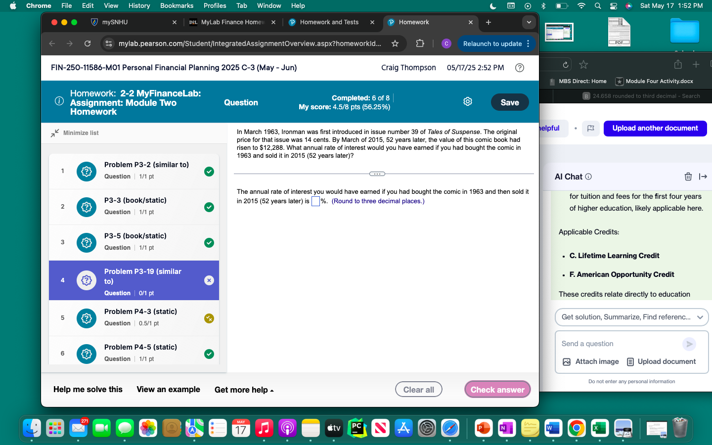 answer this Chrome File Edit View History