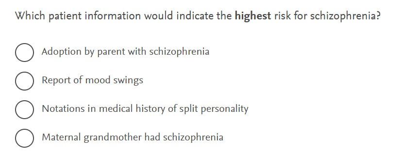 answer this Which patient information would