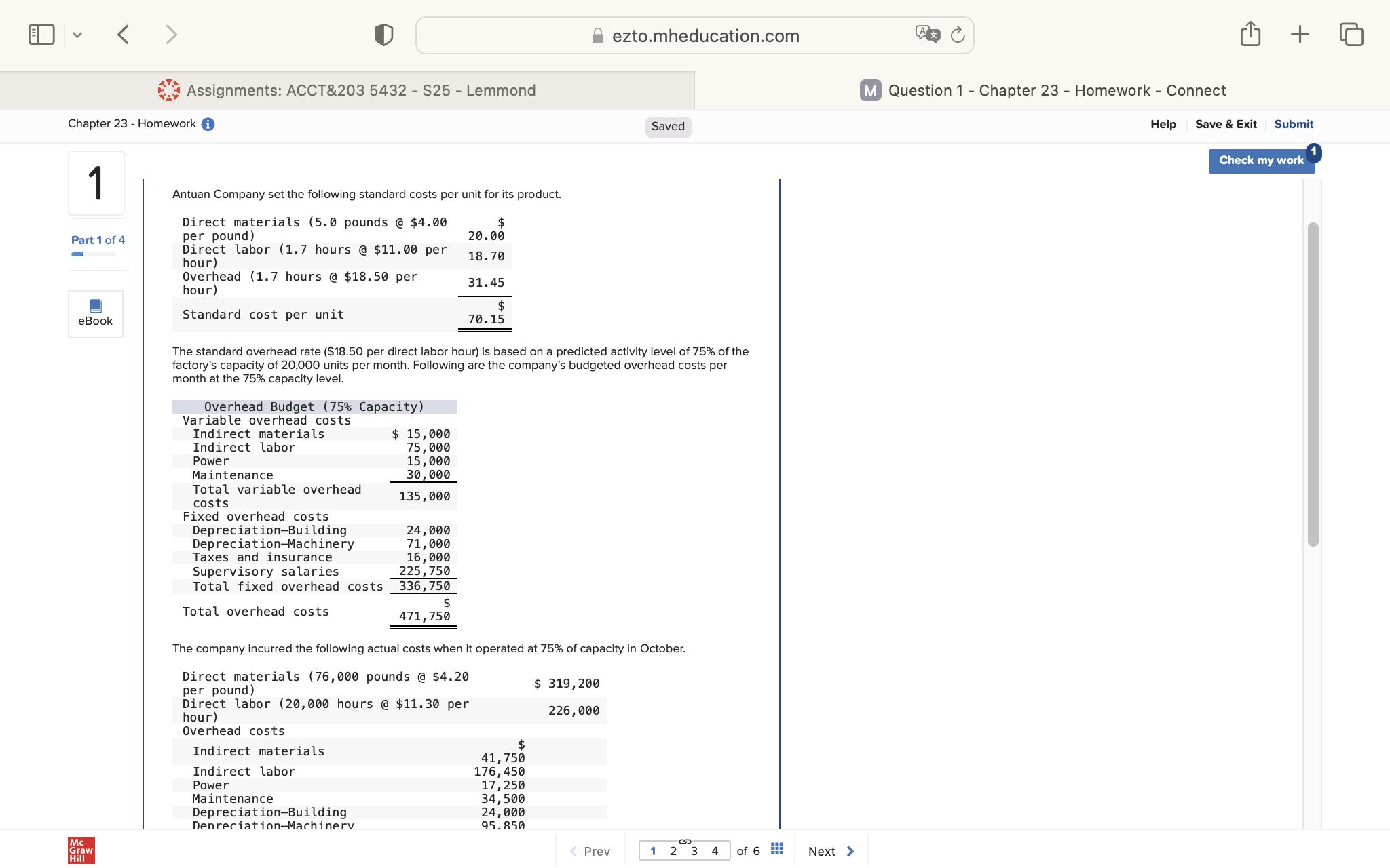 > ezto.mheducation.com A& C + Assignments: