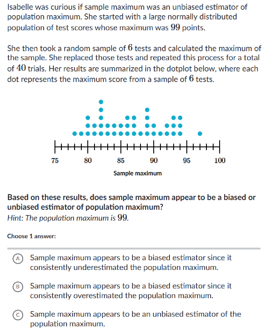answer this Isabelle was curious if sample