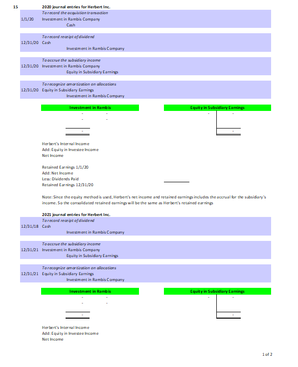 Chapter 3 Exercise 14 (revised) Herbert, Inc.