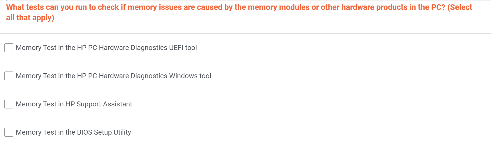 answer this What tests can you run to check if