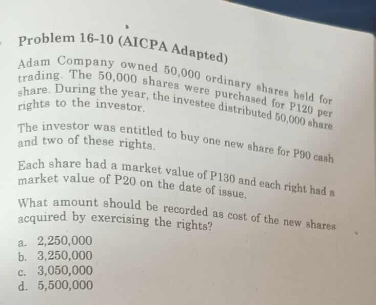 pls help me answer this Problem 16-10 (AICPA