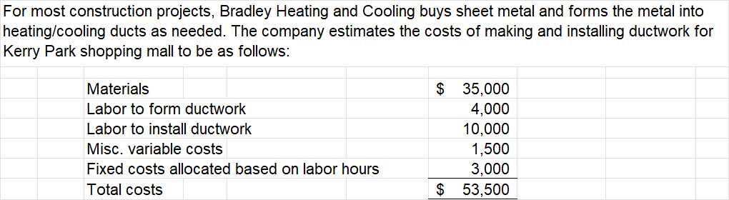 For most construction projects, Bradley Heating